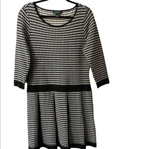 Lauren Ralph Lauren Black & White Dress Size Large
